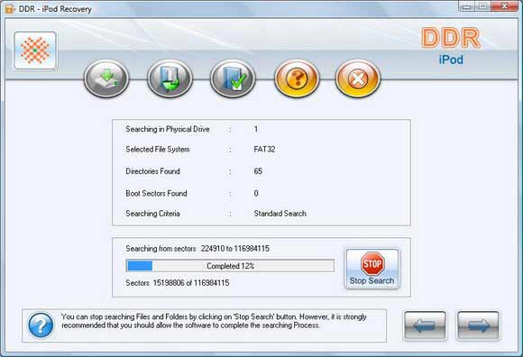 DDR iPod Recovery screenshot